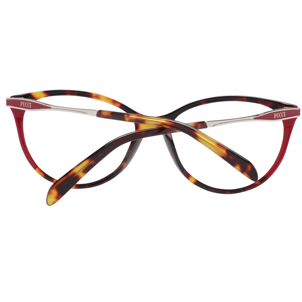 Emilio Pucci Women’s Optical Glasses – Red Cat Eye Frame, 55mm