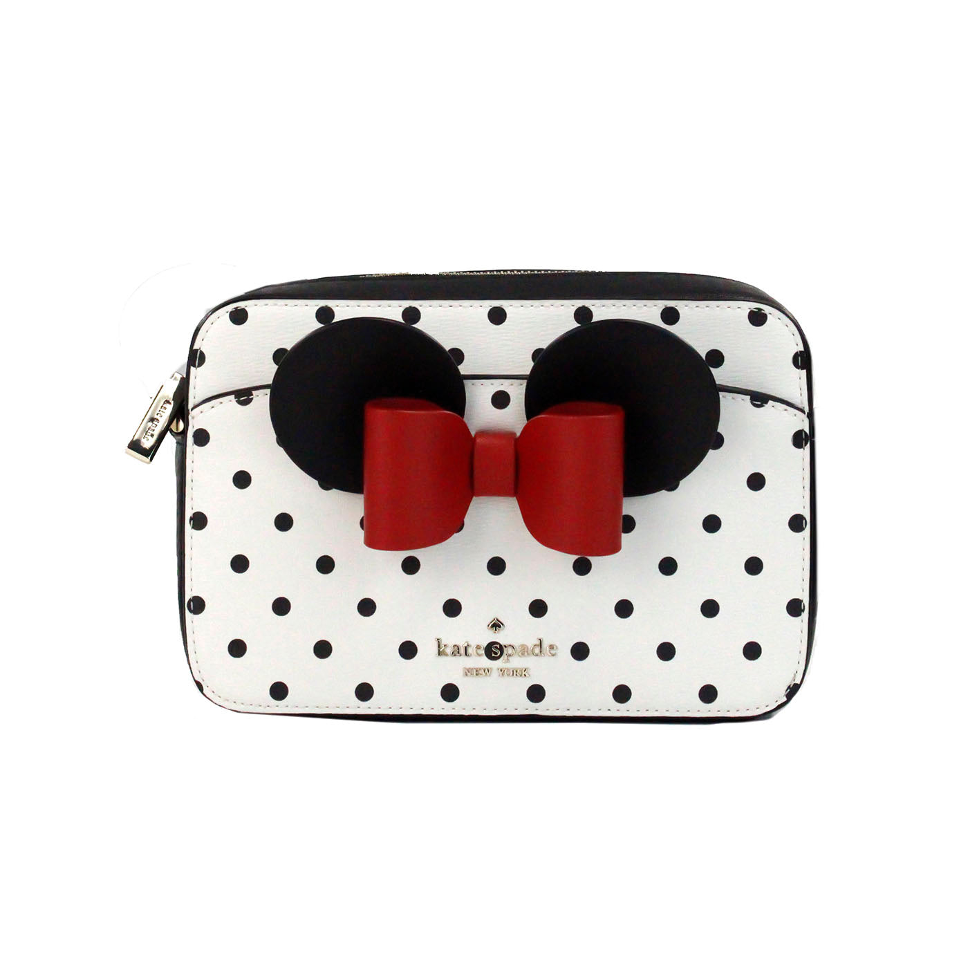 - Disney Minnie Mouse Polka Dot Printed PVC Crossbody Camera Bag