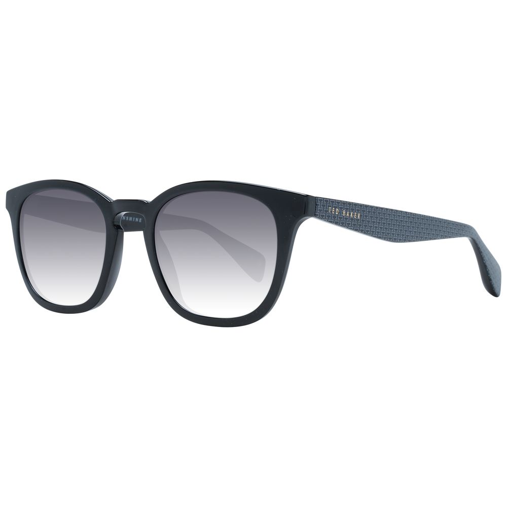 Ted Baker Men’s Sunglasses – Black Square Frame with Grey Gradient Lenses, 50mm