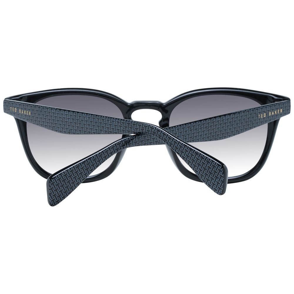 Ted Baker Men’s Sunglasses – Black Square Frame with Grey Gradient Lenses, 50mm