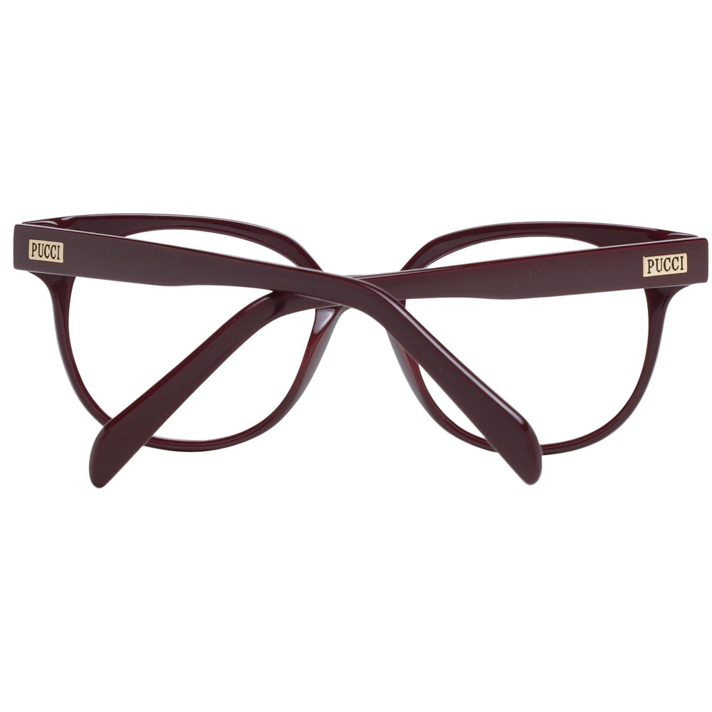 Emilio Pucci Women’s Optical Frames – Burgundy Round, 50mm