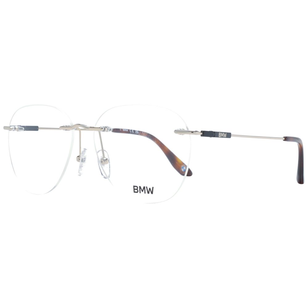 BMW Gold Men’s Optical Frames – Rimless Titanium, 56mm