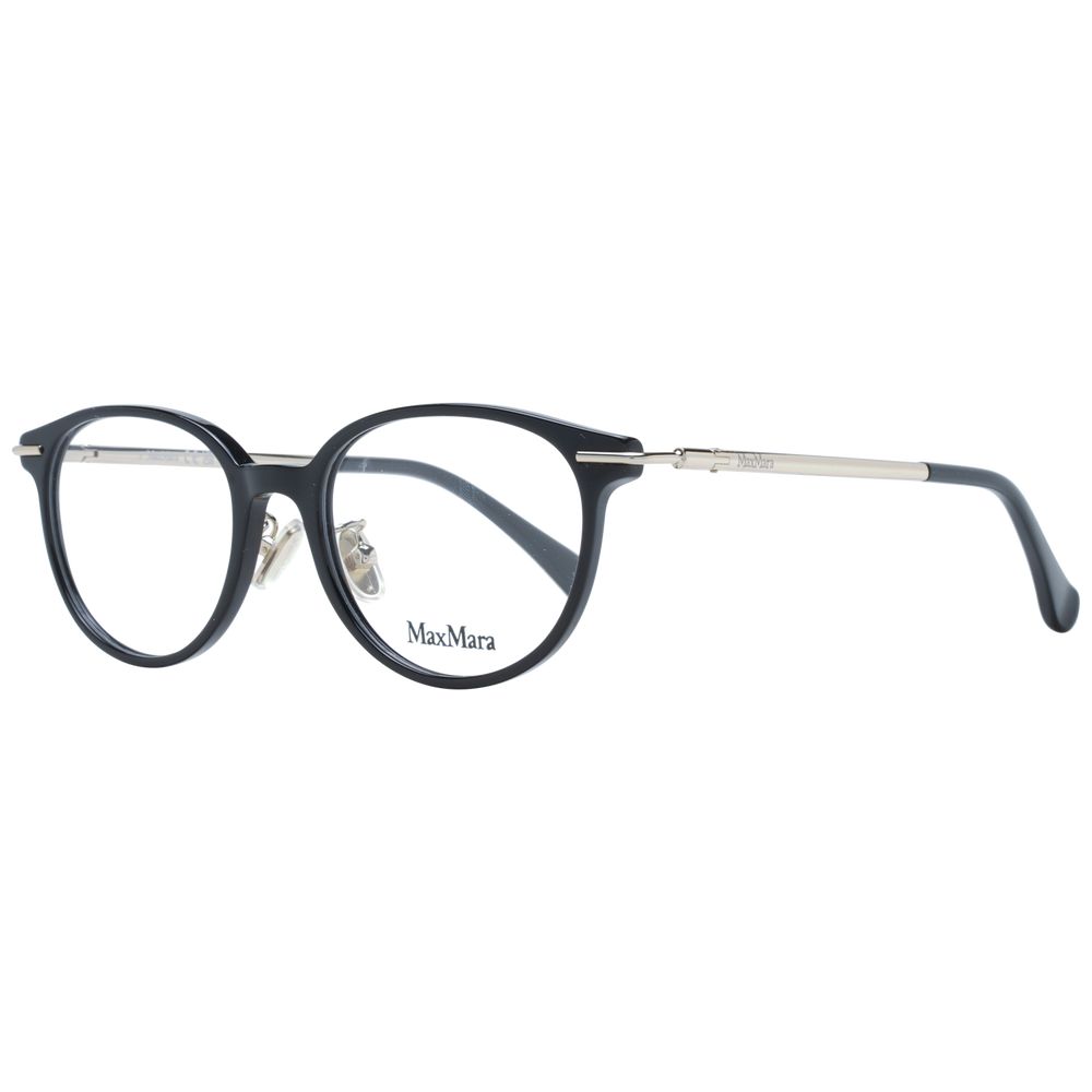 Max Mara Women’s Optical Glasses – Black Round Frames, 50mm