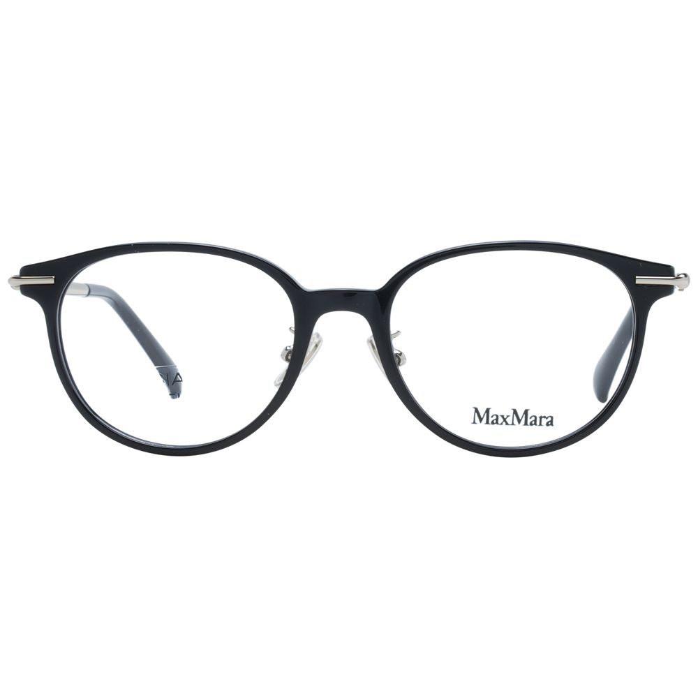 Max Mara Women’s Optical Glasses – Black Round Frames, 50mm