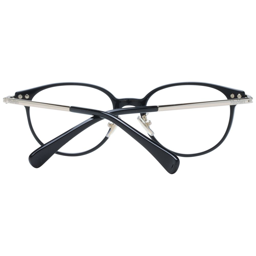 Max Mara Women’s Optical Glasses – Black Round Frames, 50mm
