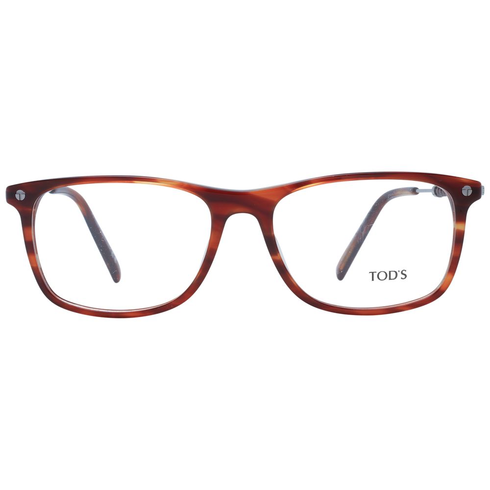 Tod's Men's Optical Glasses – Brown Rectangle Frame, 56mm