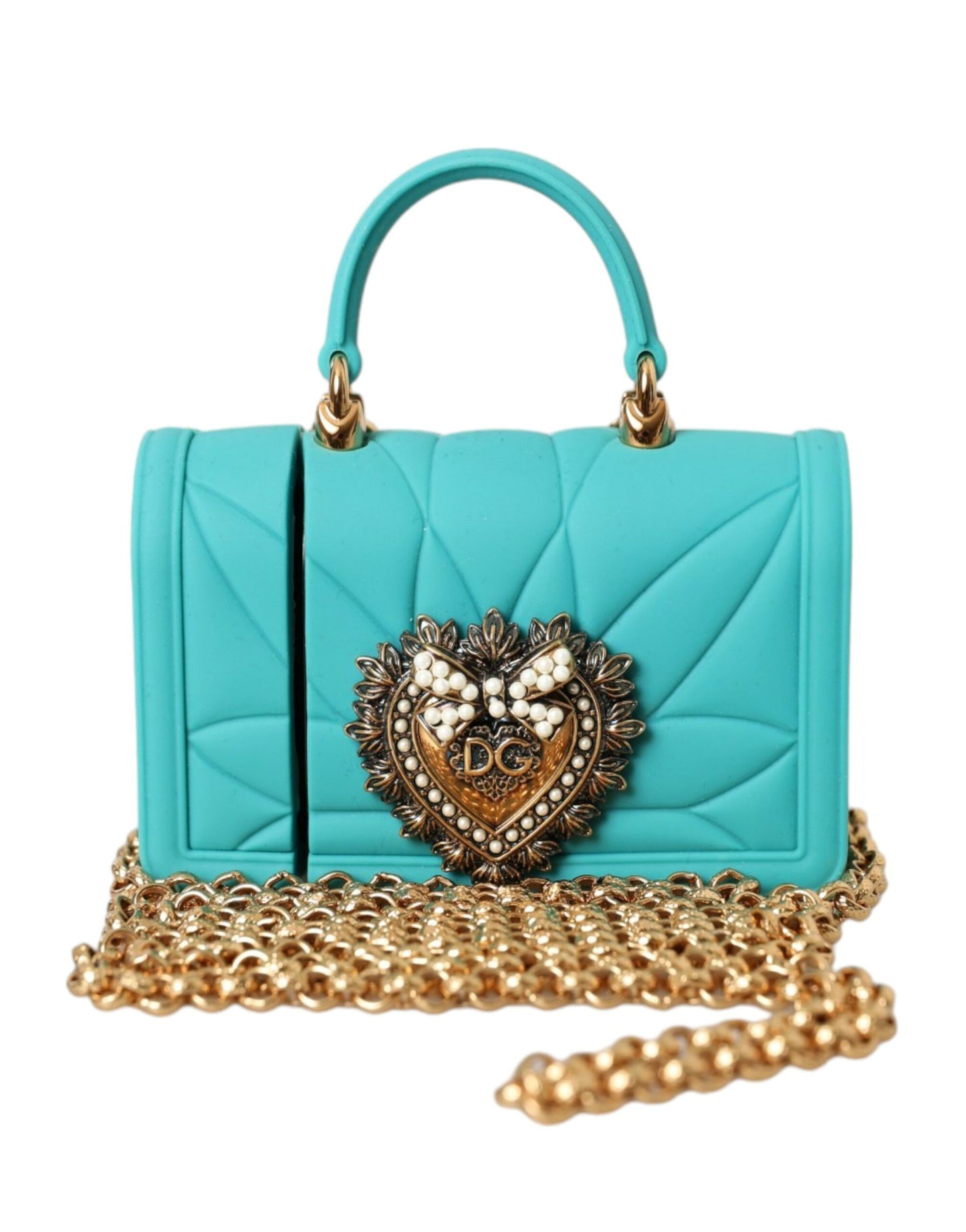 - Turquoise Silicone Devotion Heart Cover Bag Airpods Case