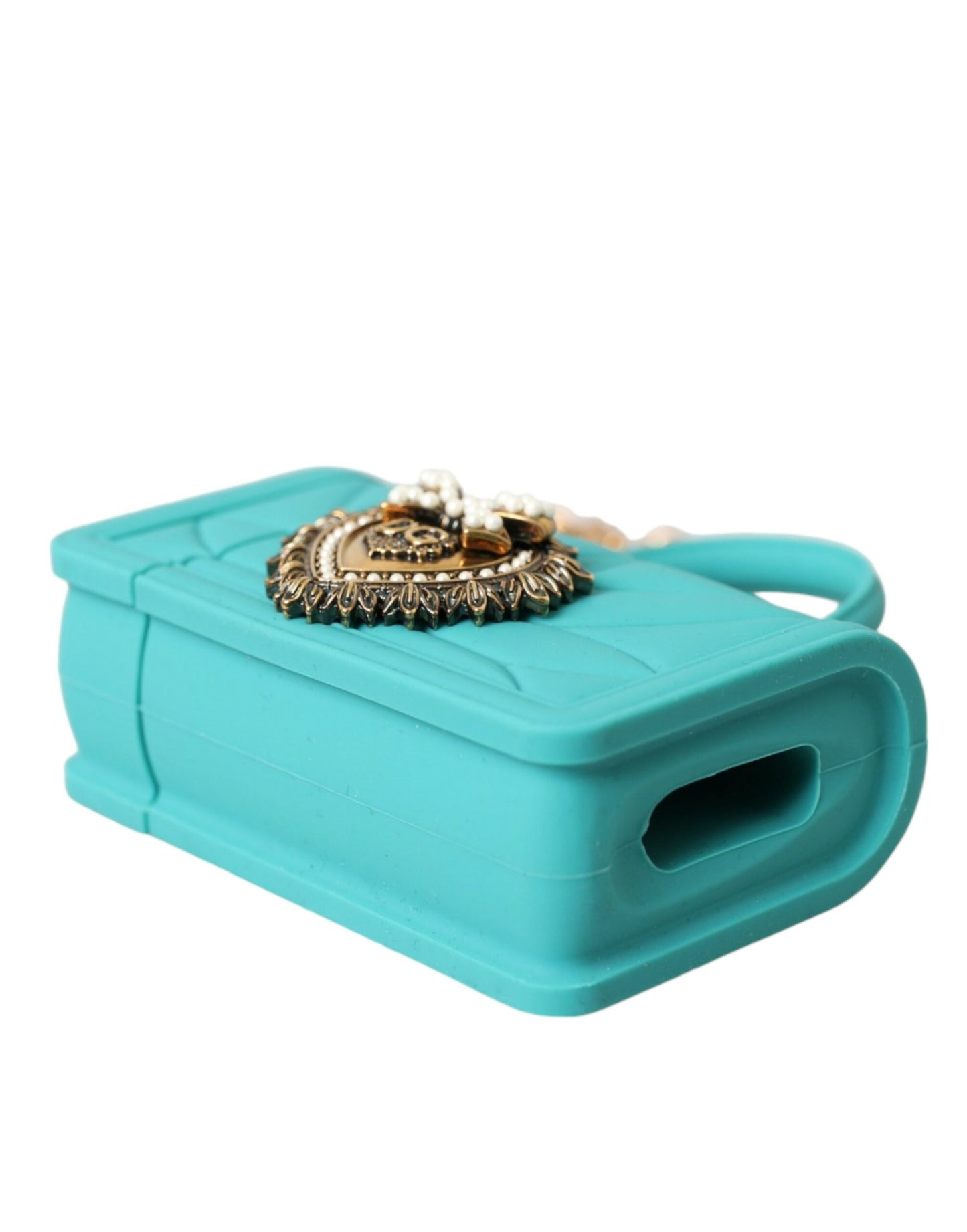 - Turquoise Silicone Devotion Heart Cover Bag Airpods Case