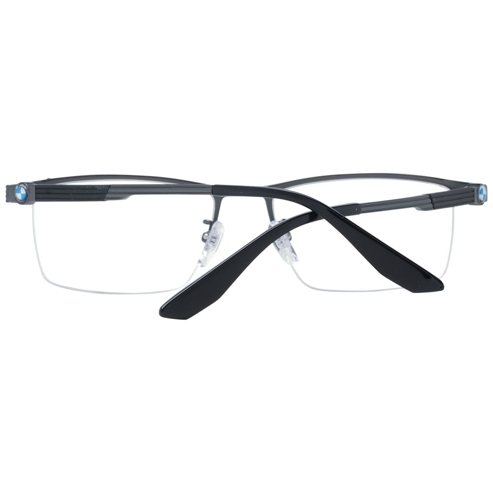BMW Gray Men's Optical Frames – Gunmetal Half-Rim, 55mm