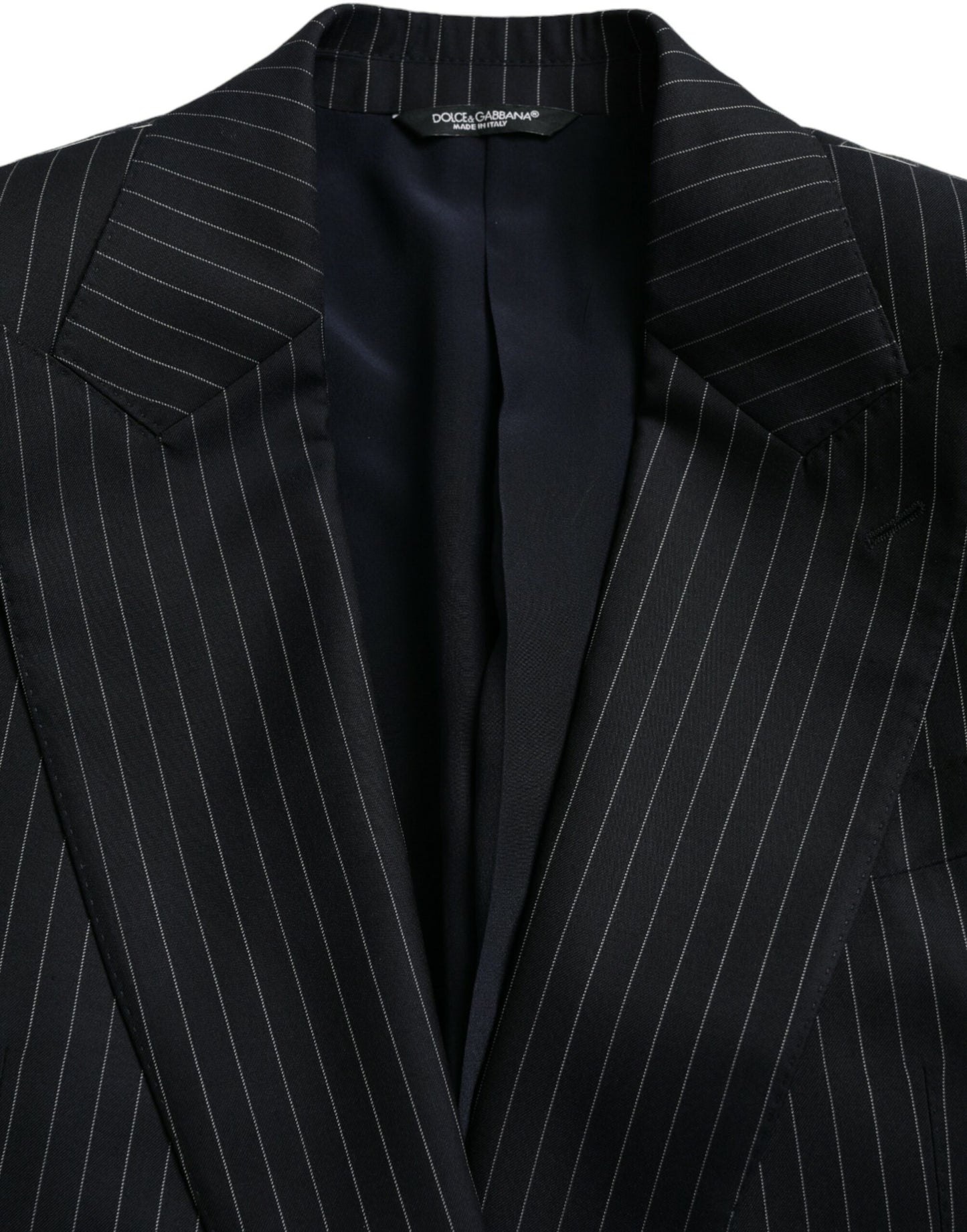 - Black Stripe SICILIA Double Breasted Coat Blazer