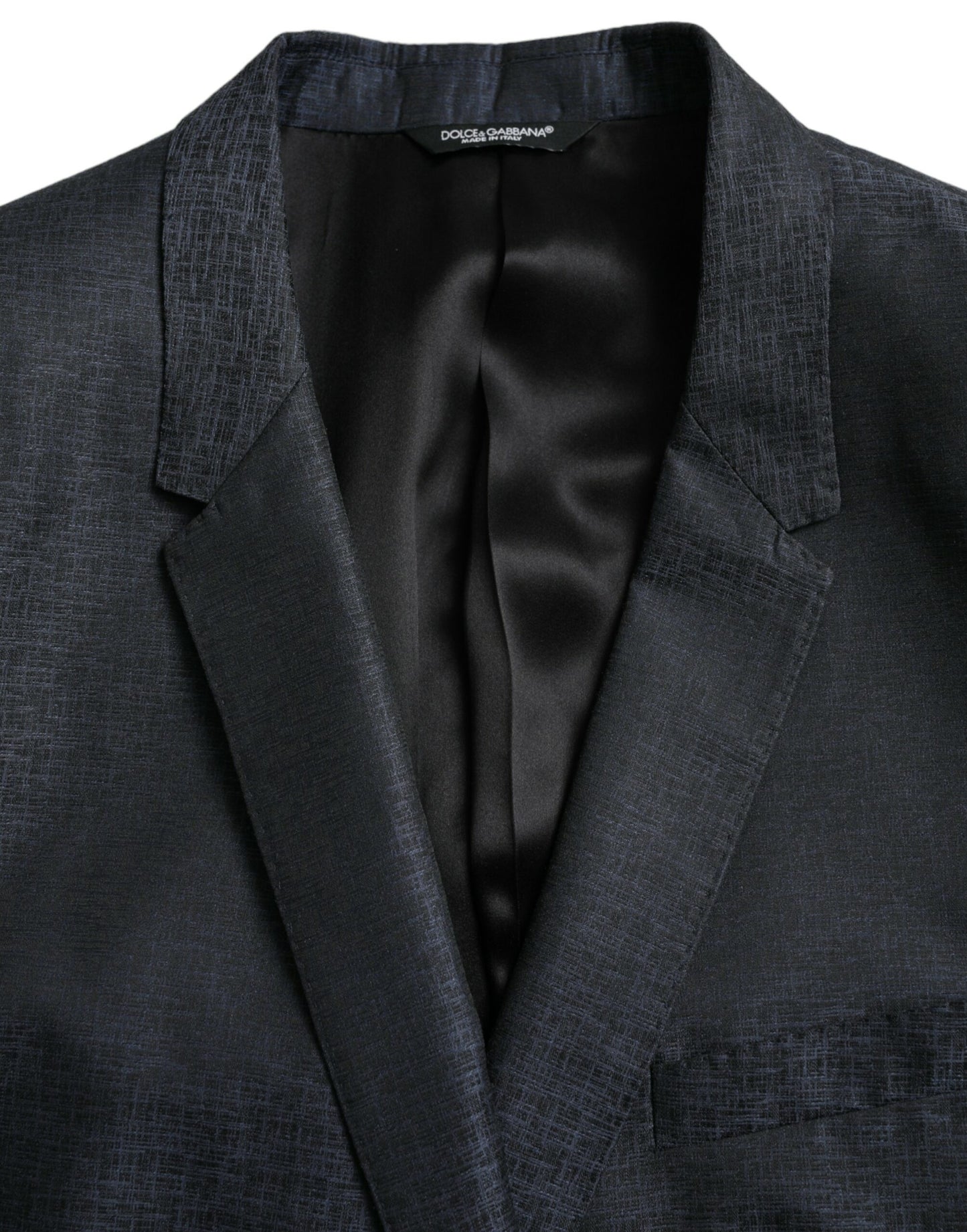 - Blue Wool GOLD Single Breasted Coat Blazer