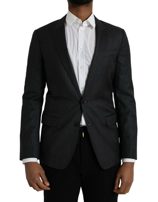 - Black Stripe MARTINI Single Breasted Coat Blazer