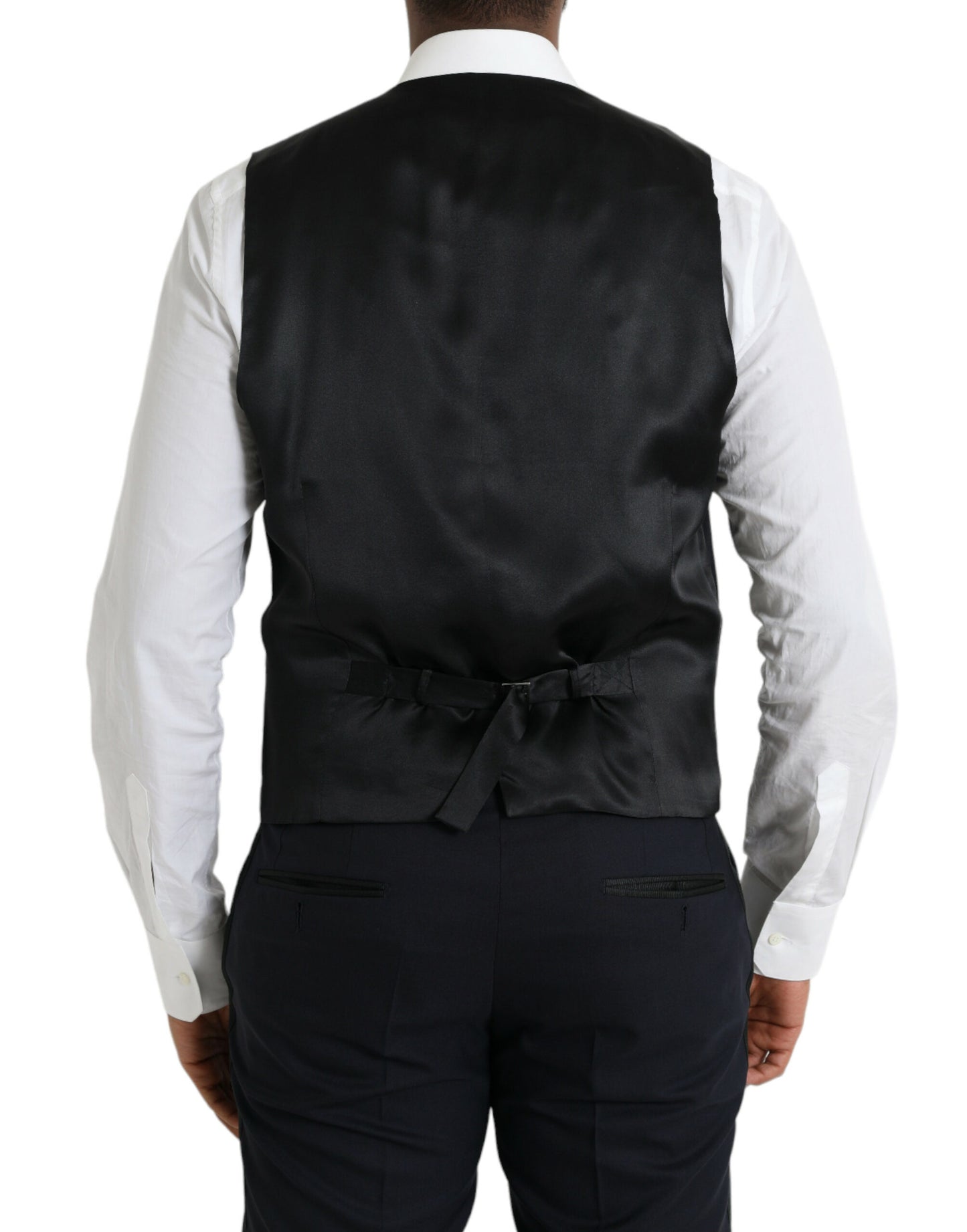- Dark Blue MARTINI Wool Formal 3 Piece Suit
