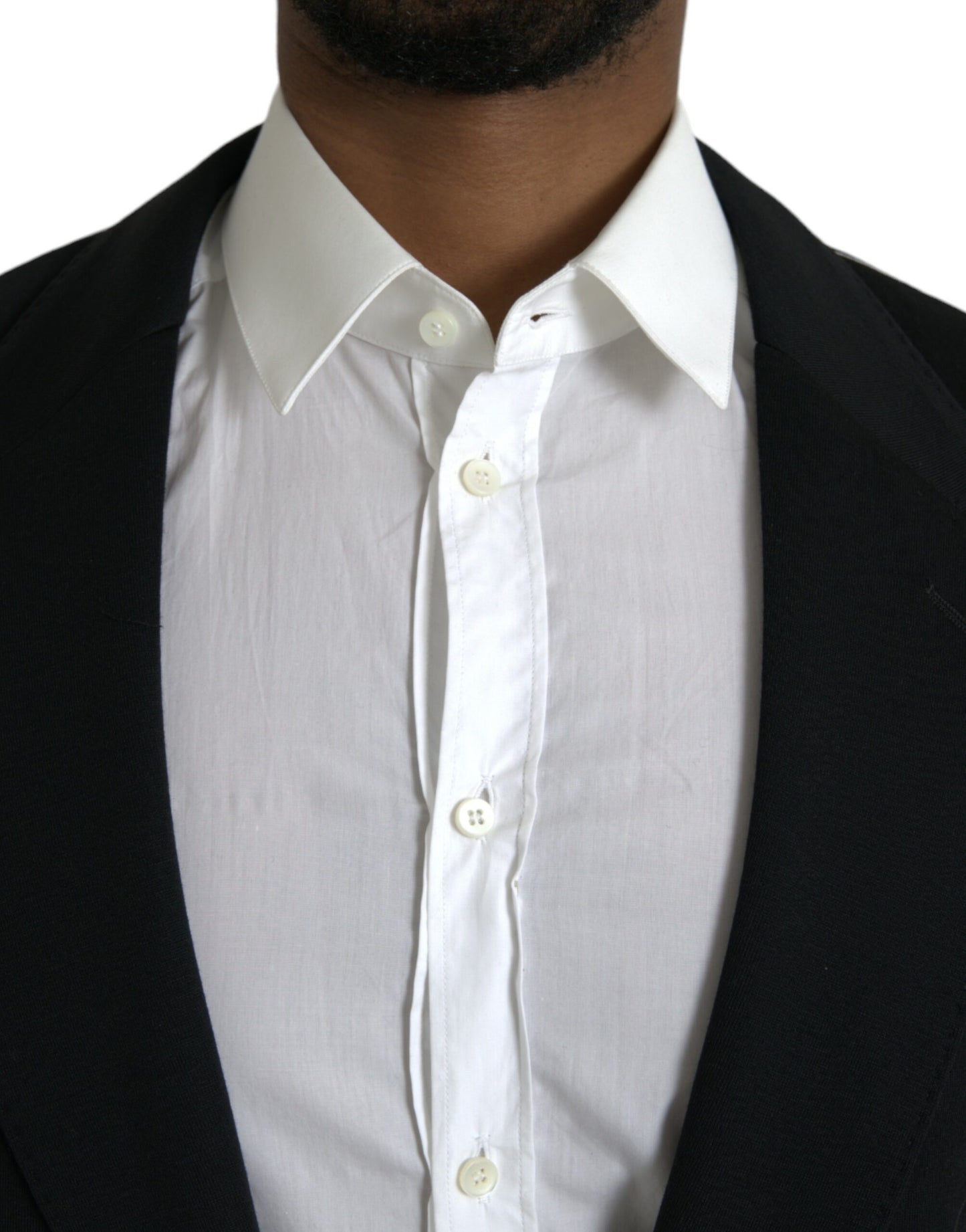 - Black Wool Single Breasted Coat Blazer
