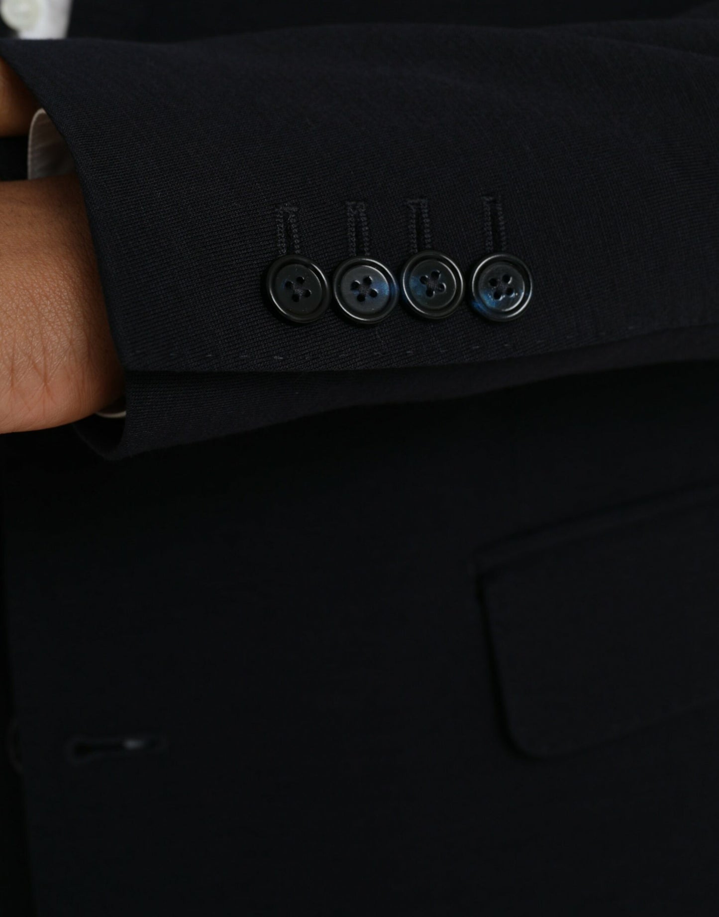 - Black Wool Single Breasted Coat Blazer