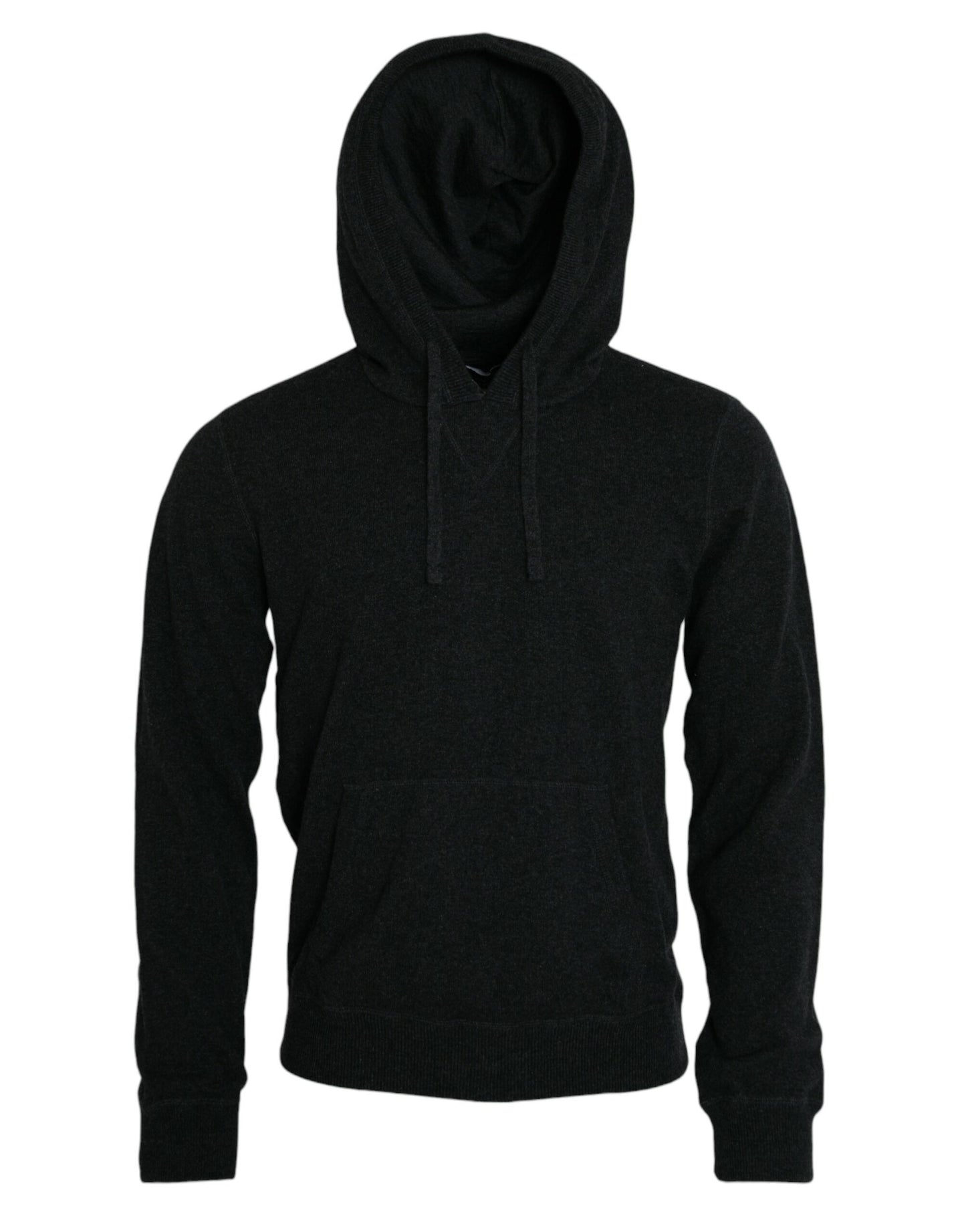 Dark Gray Cashmere Hooded Pullover Sweater - The Luxe Alliance