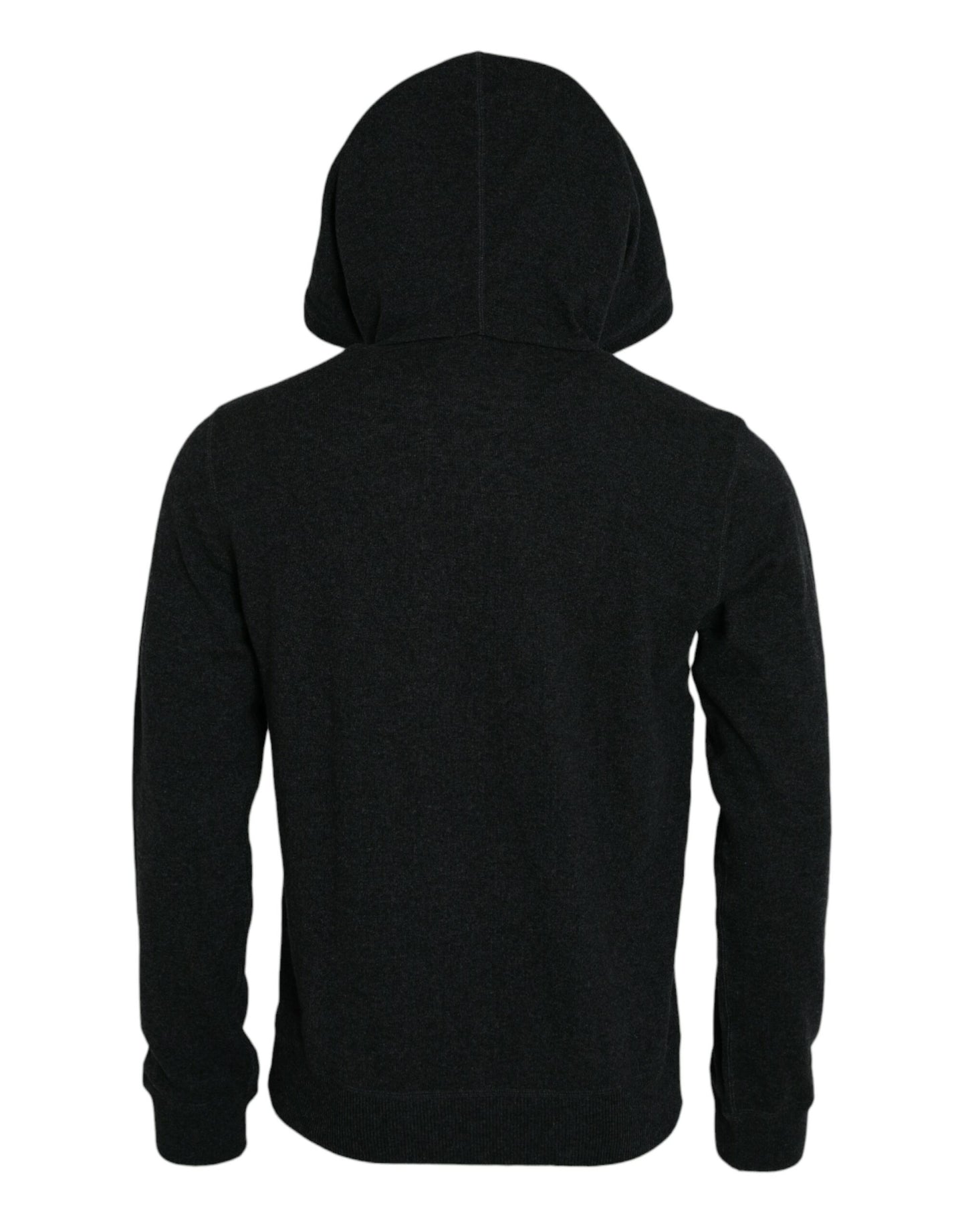 Dark Gray Cashmere Hooded Pullover Sweater - The Luxe Alliance