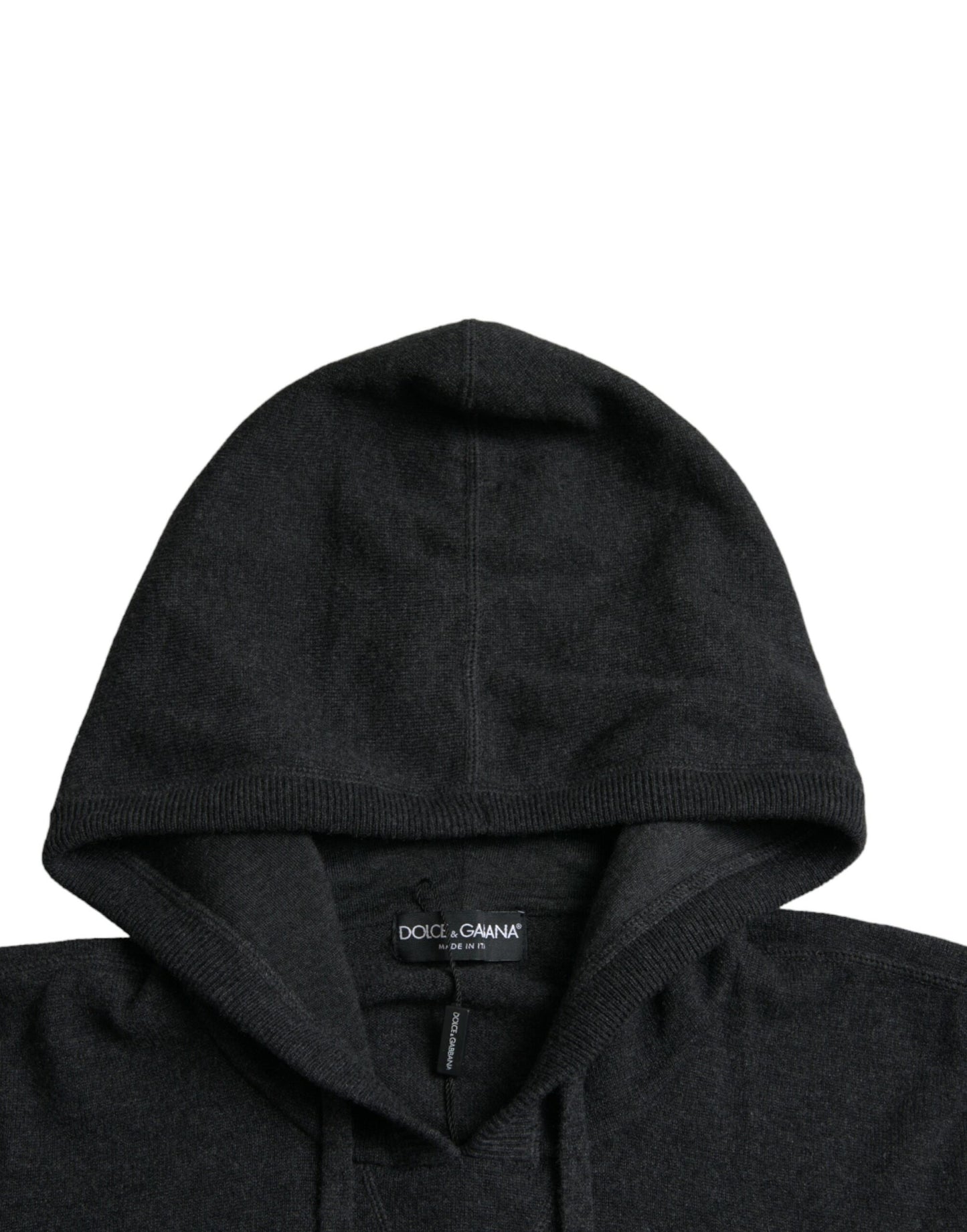 Dark Gray Cashmere Hooded Pullover Sweater - The Luxe Alliance