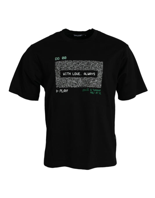 - Black With Love Always Crew Neck Top T-shirt
