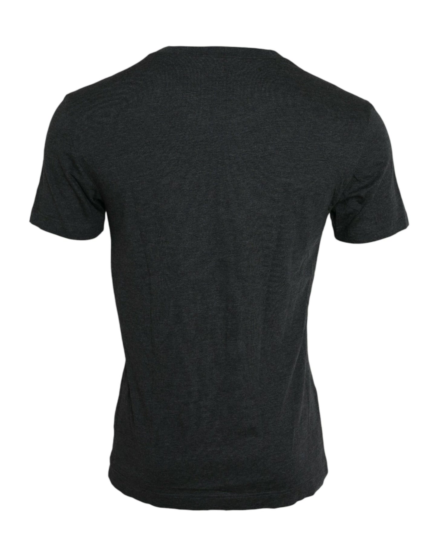 - Gray Logo Print Crewneck Short Sleeve T-shirt