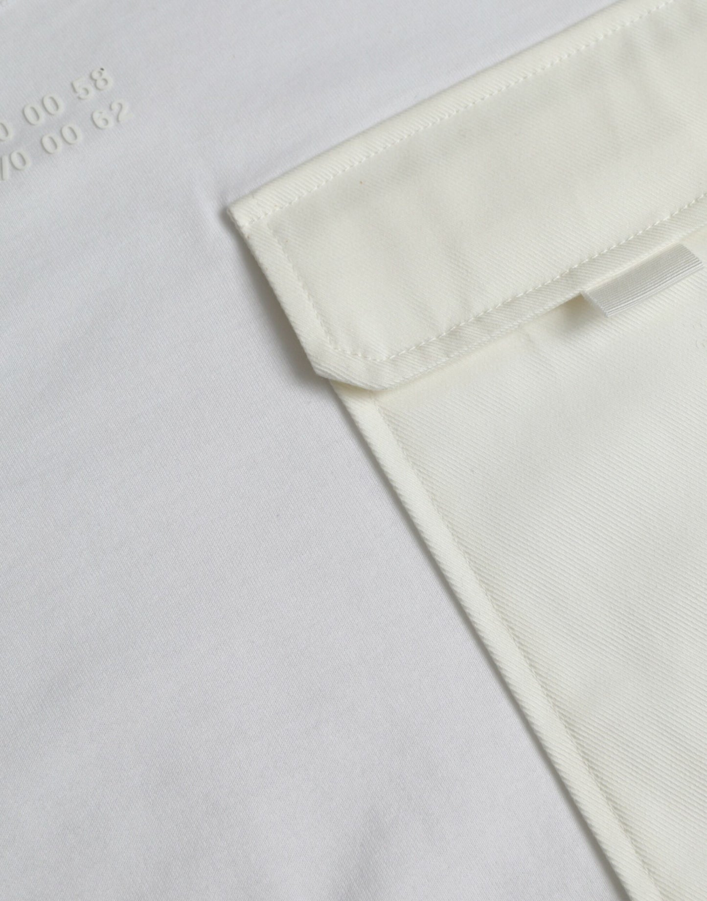 - White Cotton Pocket Short Sleeves T-shirt