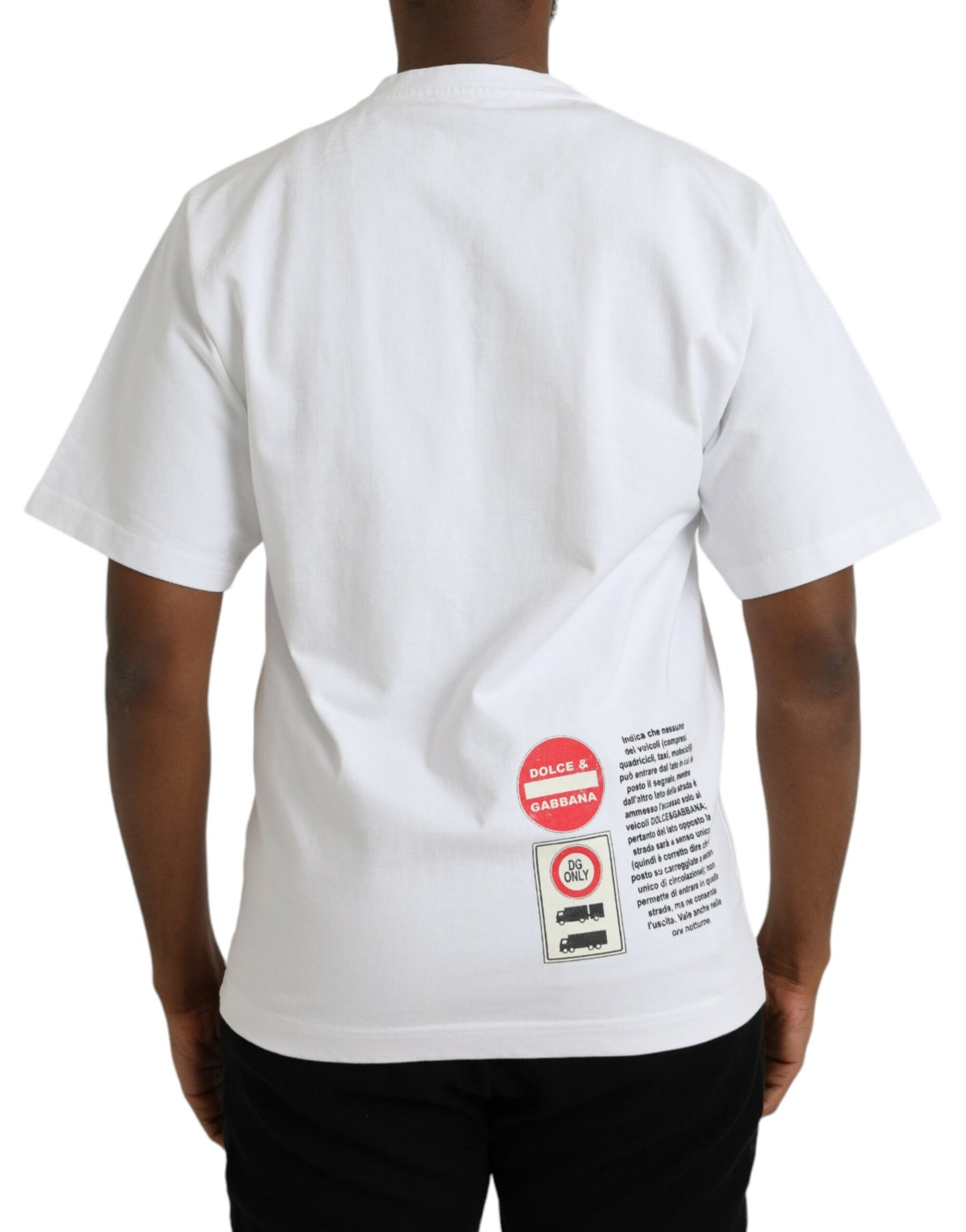 - White Amor Heart Cotton Crewneck Short Sleeve T-shirt