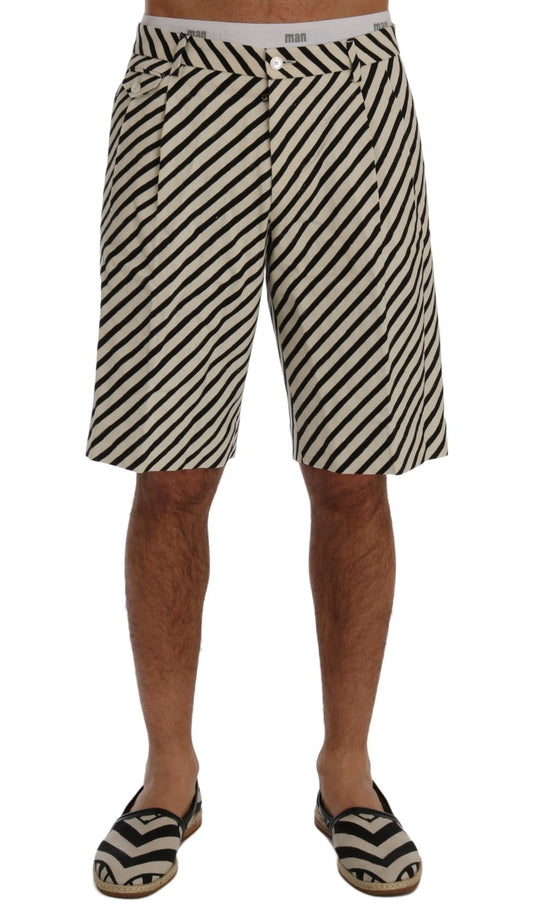 - Striped Hemp Casual Shorts