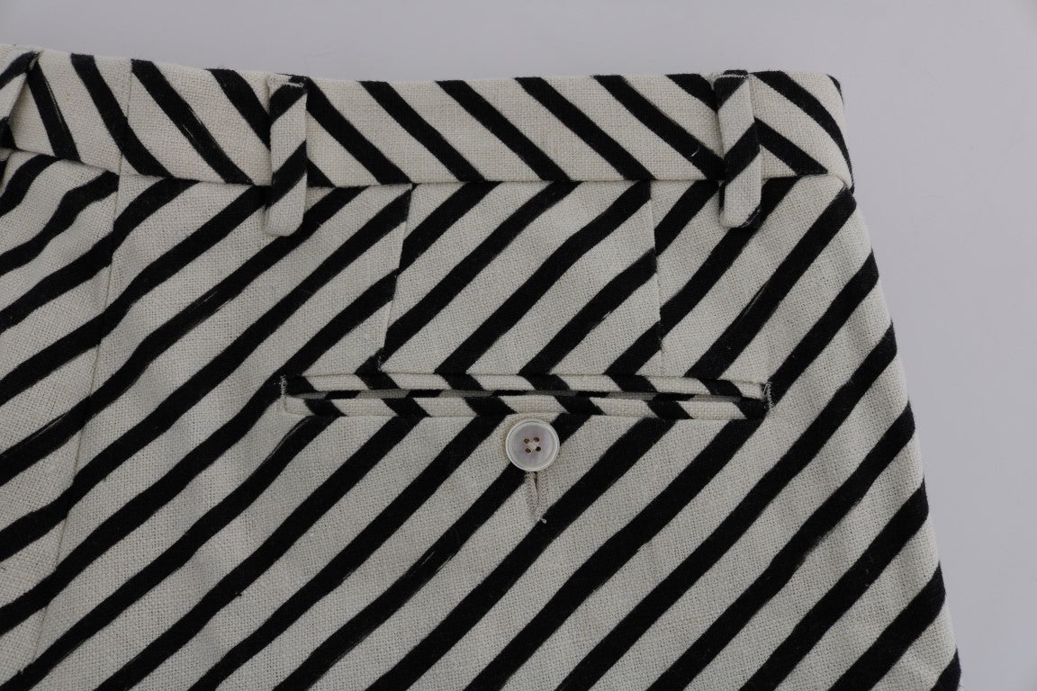 - Striped Hemp Casual Shorts