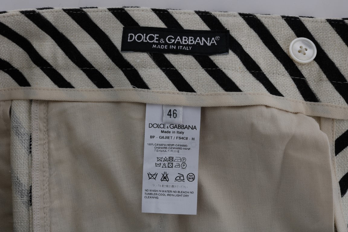 - Striped Hemp Casual Shorts