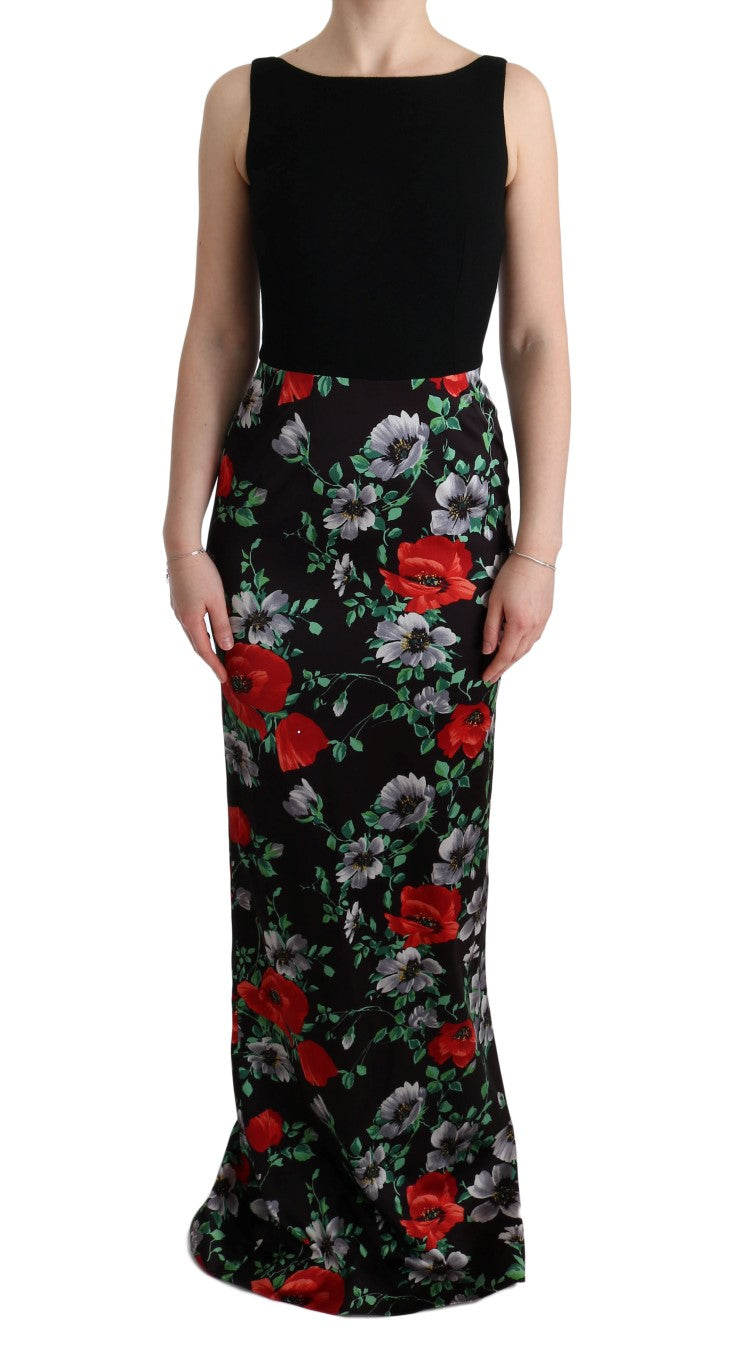 - Elegant Floral Sheath Gown