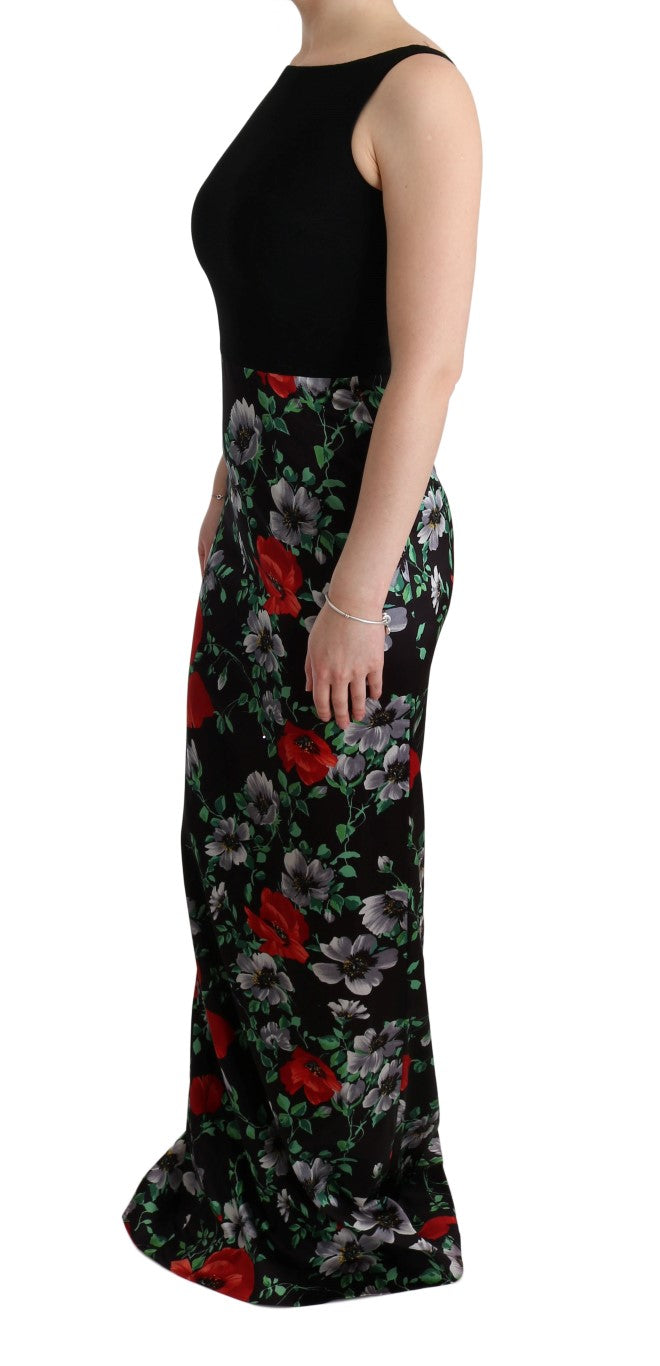 - Elegant Floral Sheath Gown