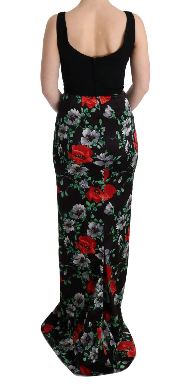 - Elegant Floral Sheath Gown