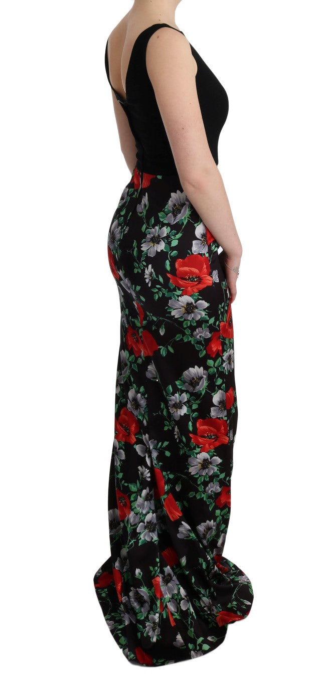 - Elegant Floral Sheath Gown