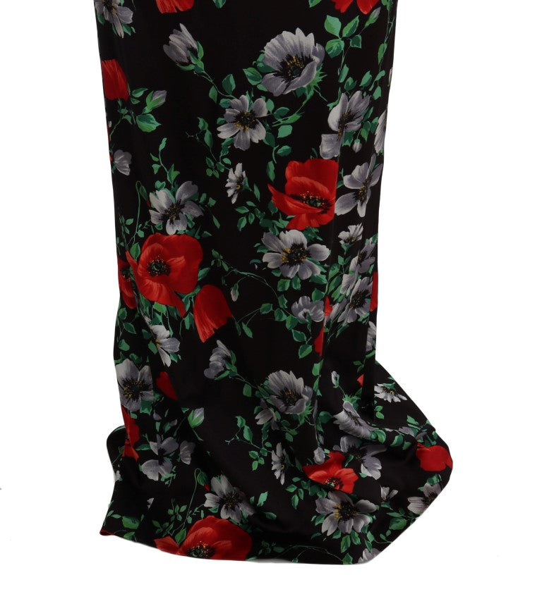 - Elegant Floral Sheath Gown