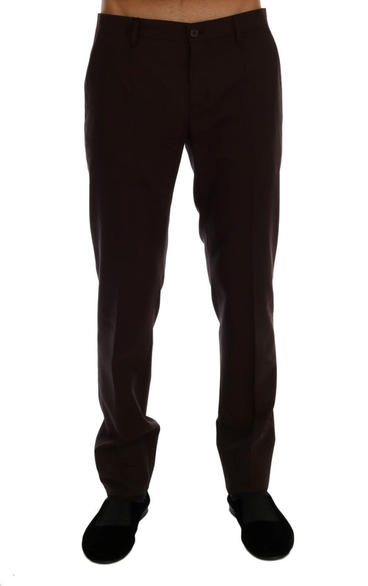 - Elegant Slim Fit Formal Trousers in Purple