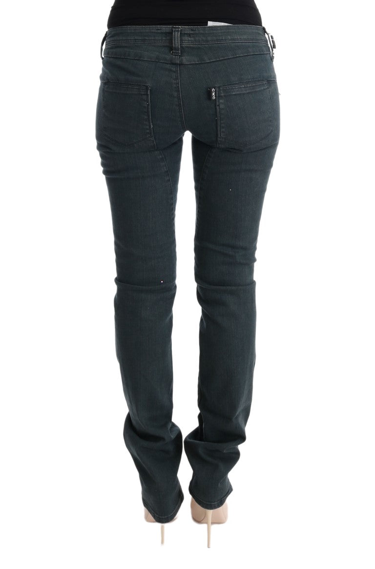 - Chic Superslim Gray Cotton Jeans