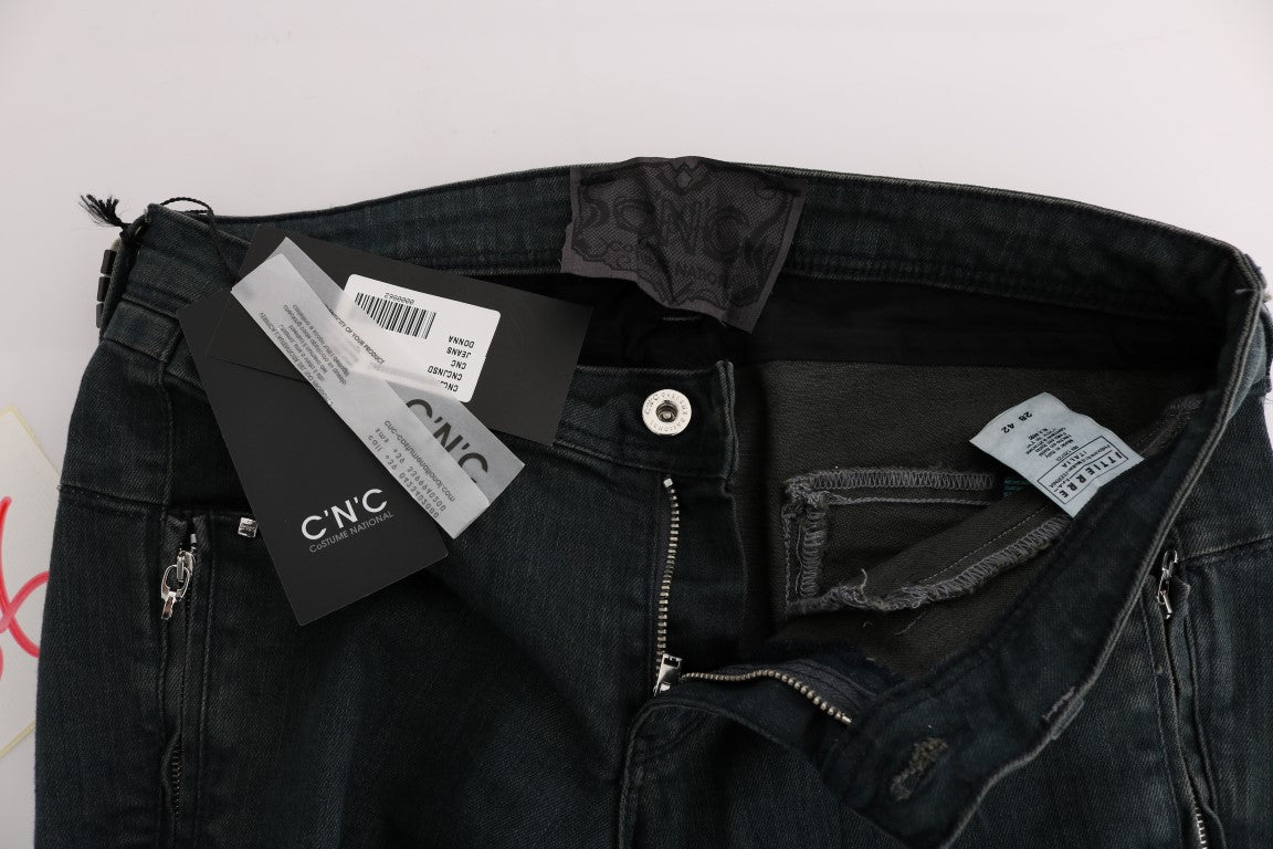 - Chic Superslim Gray Cotton Jeans