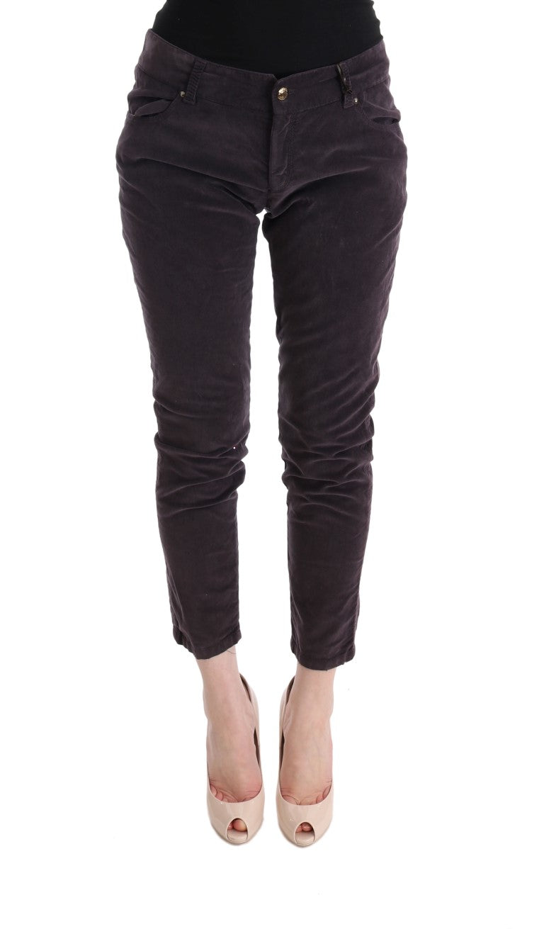 - Chic Brown Capri Cropped Cotton Pants