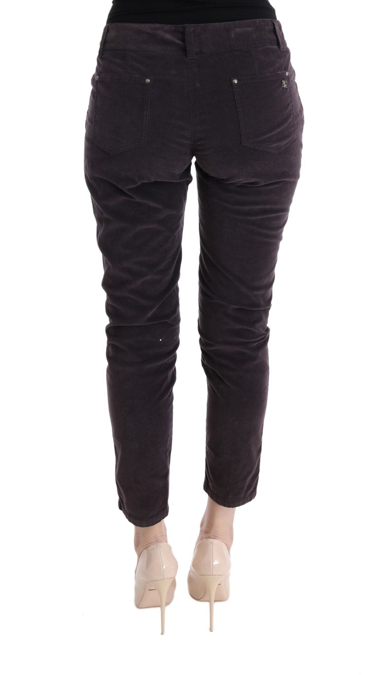 - Chic Brown Capri Cropped Cotton Pants