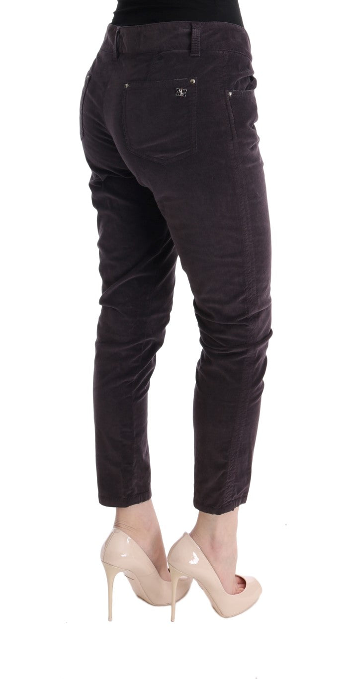 - Chic Brown Capri Cropped Cotton Pants