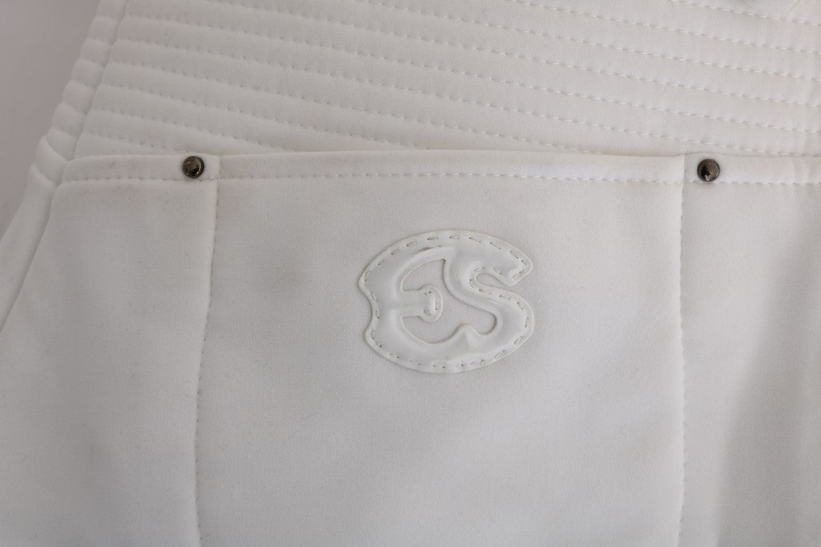 - Chic White Slim Fit Cotton Pants