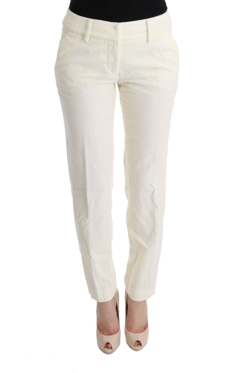 - Chic White Regular Fit Pants