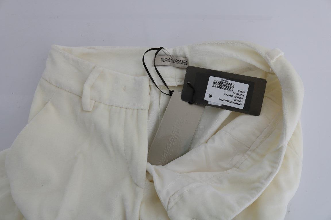 - Chic White Regular Fit Pants