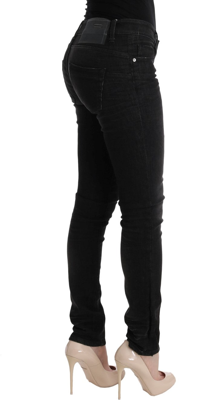 - Chic Slim Fit Black Cotton Jeans