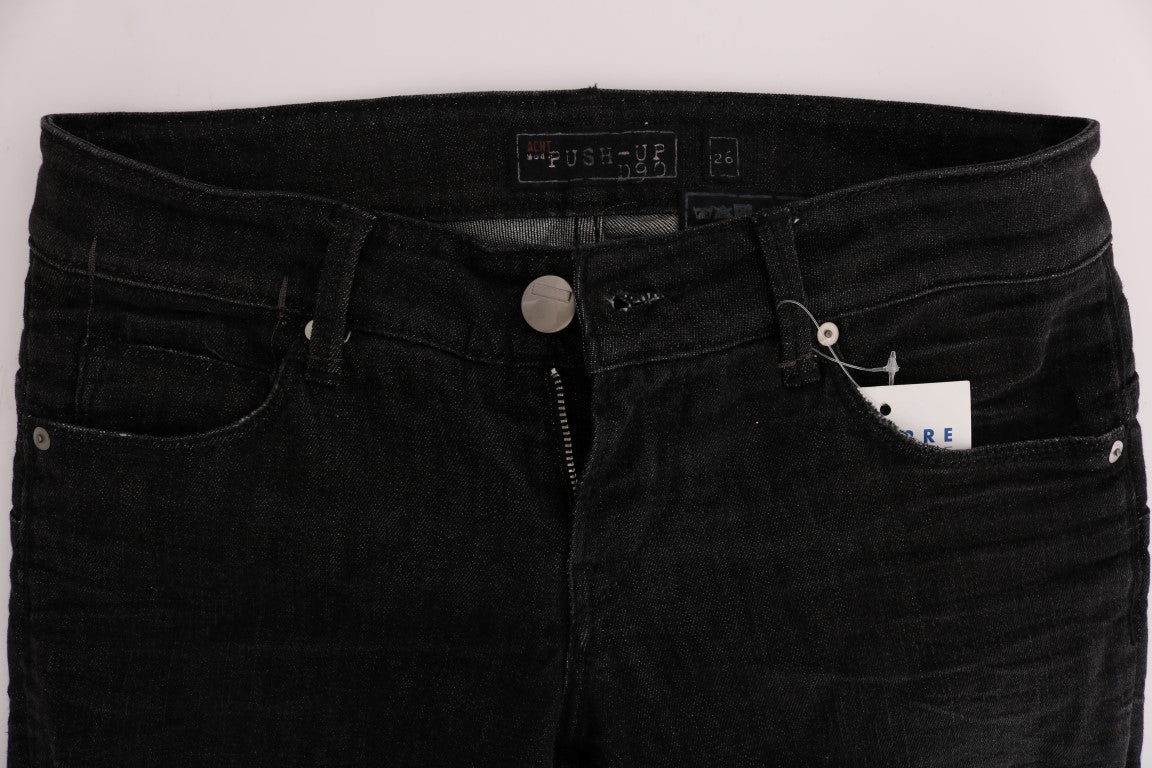 - Chic Slim Fit Black Cotton Jeans