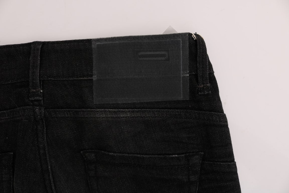 - Chic Slim Fit Black Cotton Jeans