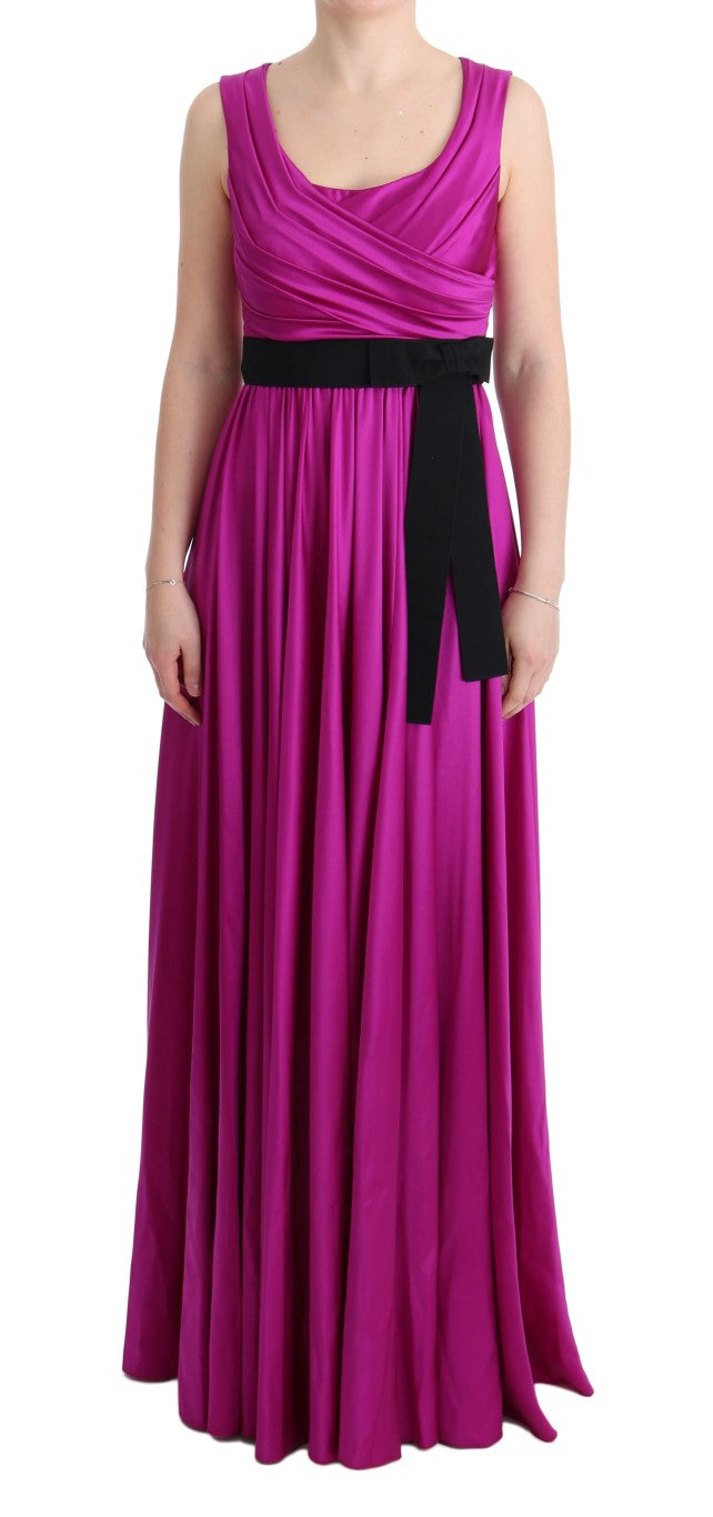 - Elegant Pink Silk Gown Dress