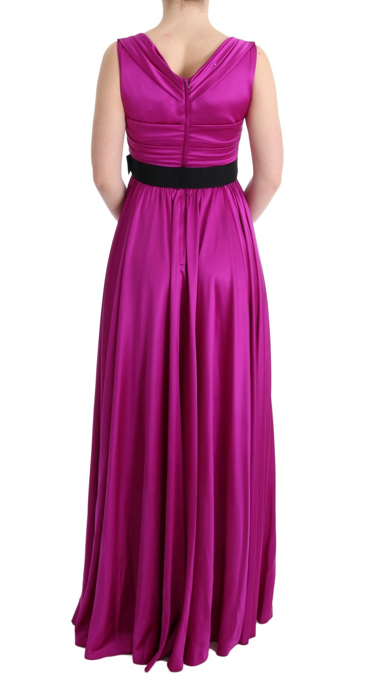 - Elegant Pink Silk Gown Dress