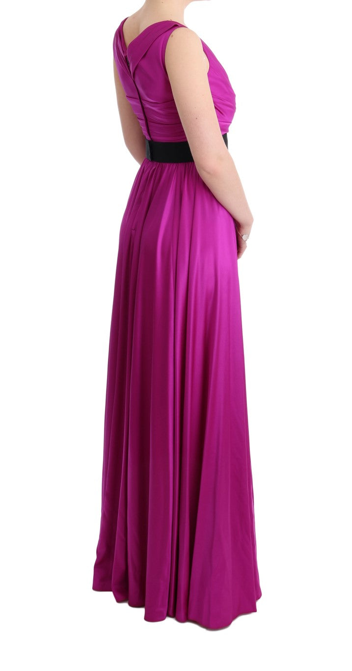 - Elegant Pink Silk Gown Dress