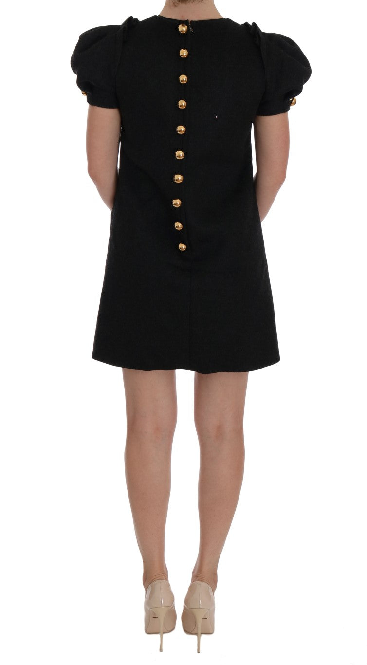 - Enchanting Wool Crystal Encrusted Midi Dress